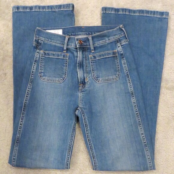 Gap 70's Flare H/R Medium Indigo Style S/703509-00 Patch Pocket Jean Sz 25/0 Reg - Picture 16 of 16